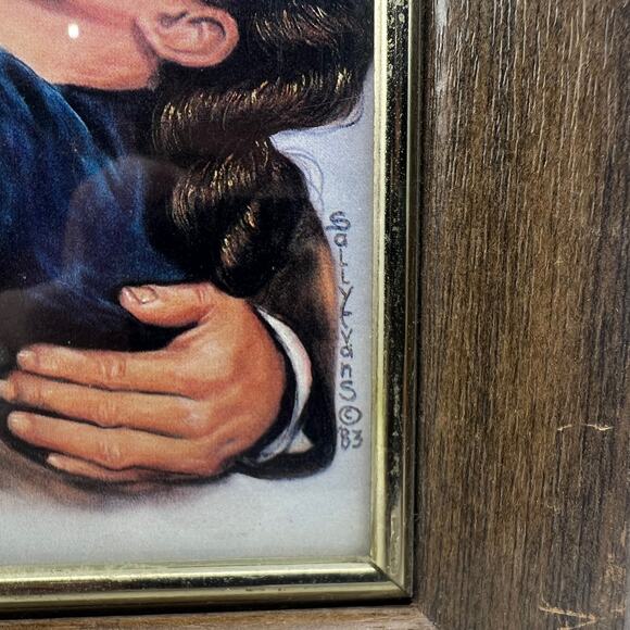 Vintage Sally Evans Gone With Wind Postcard Picture in Frame 4x6 - Picture 2 of 3